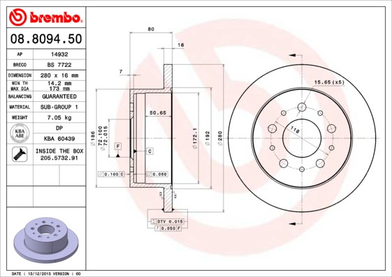 BREMBO Bremsscheibe BREMBO Bremsscheibe