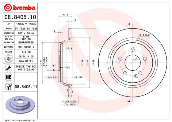 BREMBO Bremsscheibe BREMBO Bremsscheibe