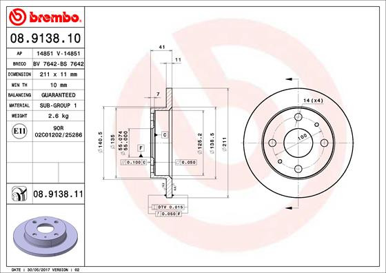 BREMBO Bremsscheibe BREMBO Bremsscheibe