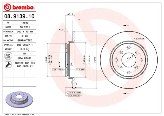 BREMBO Bremsscheibe