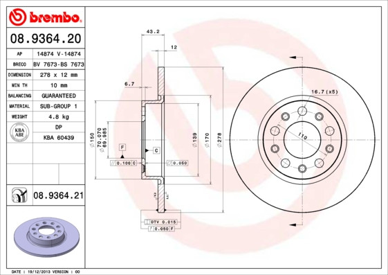 BREMBO Bremsscheibe BREMBO Bremsscheibe