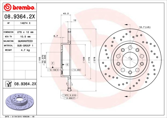 BREMBO Bremsscheibe BREMBO Bremsscheibe