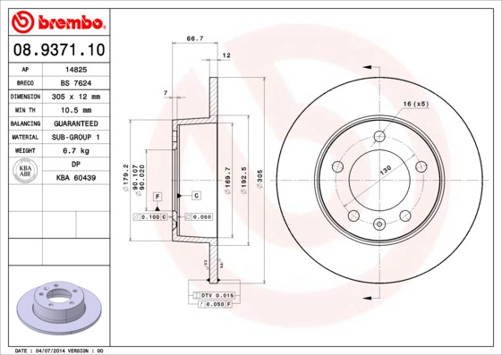 BREMBO Bremsscheibe BREMBO Bremsscheibe
