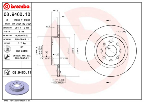 BREMBO Bremsscheibe BREMBO Bremsscheibe