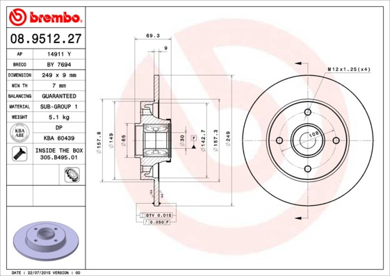 BREMBO Bremsscheibe