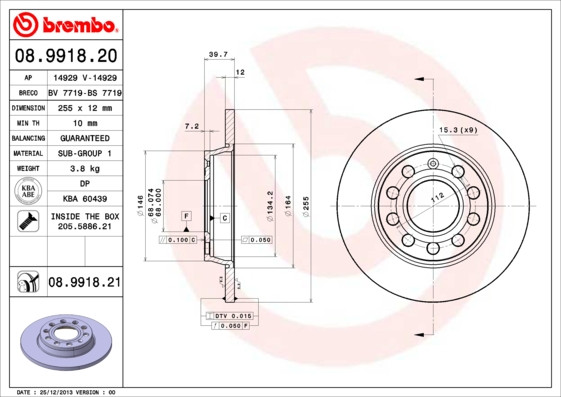BREMBO Bremsscheibe BREMBO Bremsscheibe