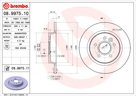 BREMBO Bremsscheibe BREMBO Bremsscheibe