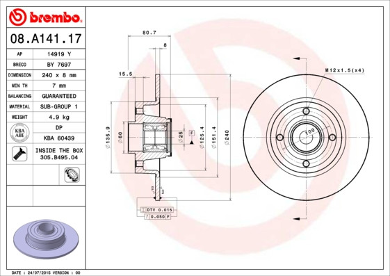 BREMBO Bremsscheibe