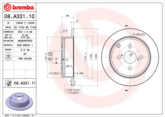 BREMBO Bremsscheibe