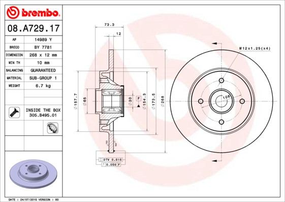 BREMBO Bremsscheibe