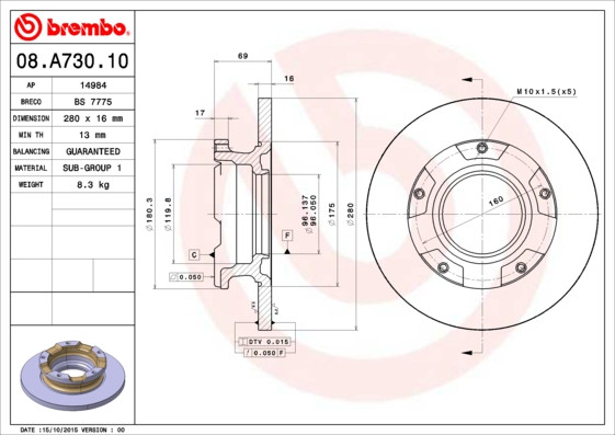BREMBO Bremsscheibe