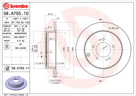 BREMBO Bremsscheibe BREMBO Bremsscheibe
