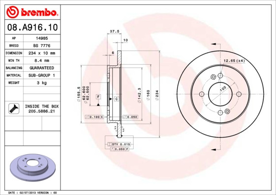 BREMBO Bremsscheibe
