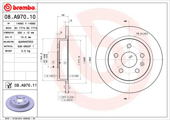 BREMBO Bremsscheibe BREMBO Bremsscheibe