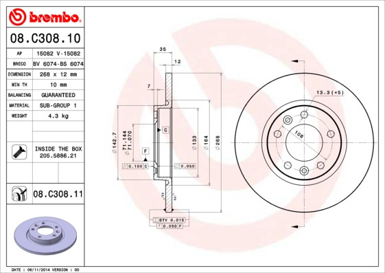 BREMBO Bremsscheibe