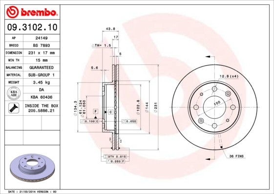 BREMBO Bremsscheibe