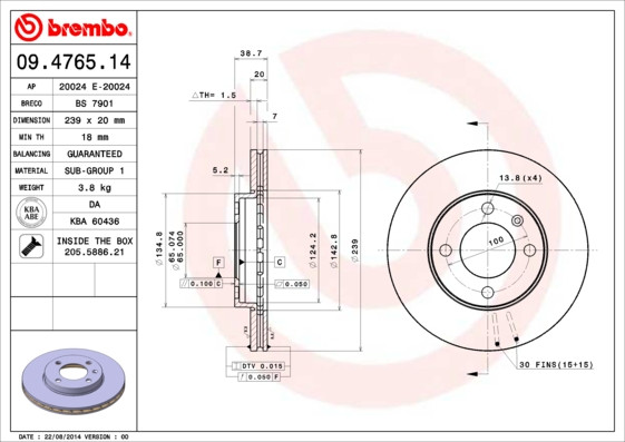 BREMBO Bremsscheibe BREMBO Bremsscheibe