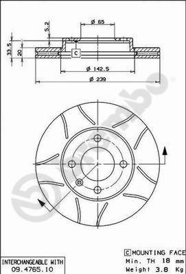 BREMBO Bremsscheibe BREMBO Bremsscheibe