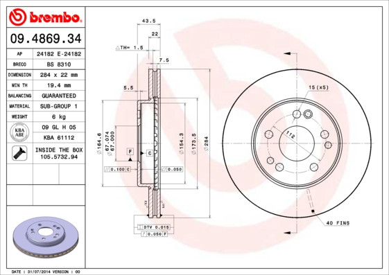 BREMBO Bremsscheibe