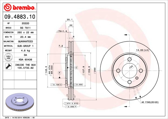BREMBO Bremsscheibe