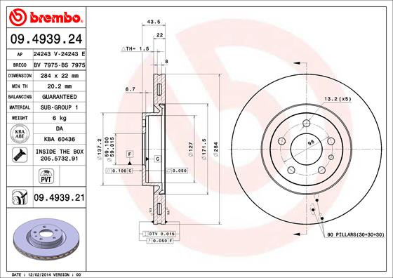 BREMBO Bremsscheibe BREMBO Bremsscheibe