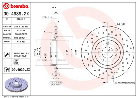 BREMBO Bremsscheibe BREMBO Bremsscheibe