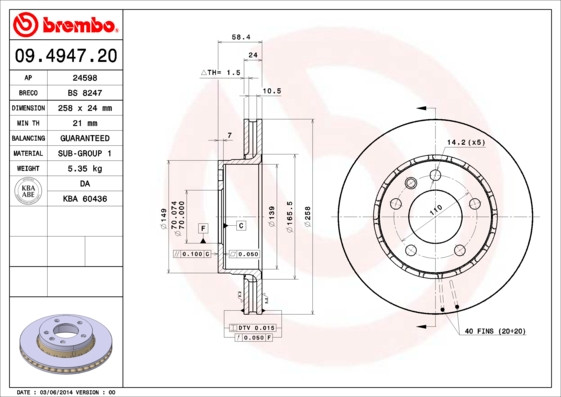 BREMBO Bremsscheibe