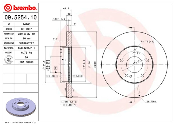 BREMBO Bremsscheibe BREMBO Bremsscheibe