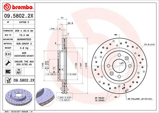 BREMBO Bremsscheibe BREMBO Bremsscheibe