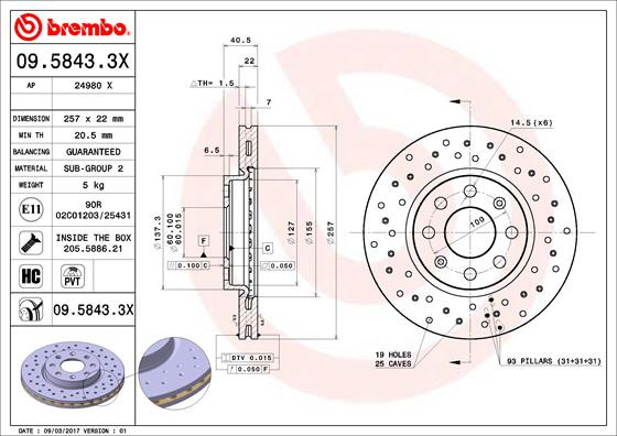 BREMBO Bremsscheibe BREMBO Bremsscheibe
