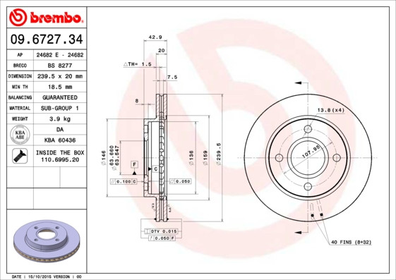 BREMBO Bremsscheibe BREMBO Bremsscheibe