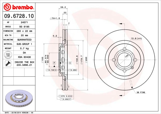 BREMBO Bremsscheibe
