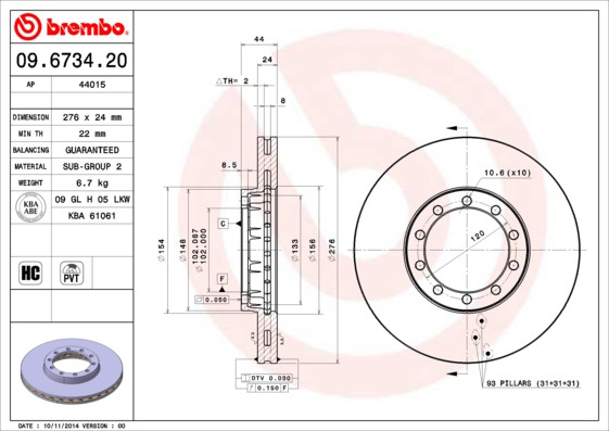 BREMBO Bremsscheibe