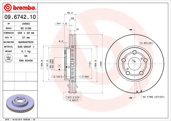 BREMBO Bremsscheibe