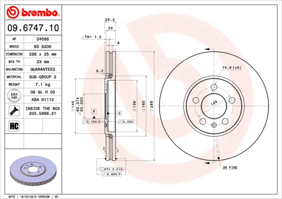 BREMBO Bremsscheibe