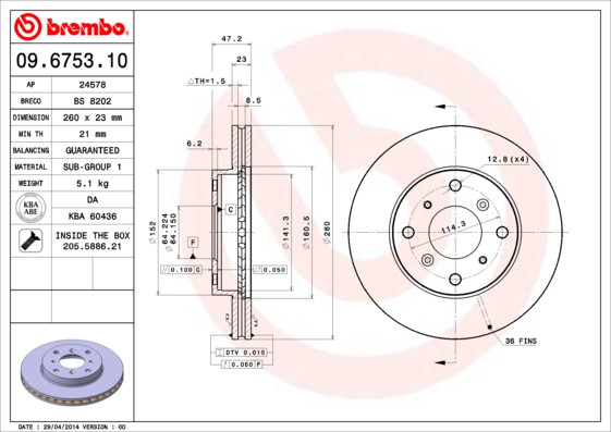 BREMBO Bremsscheibe