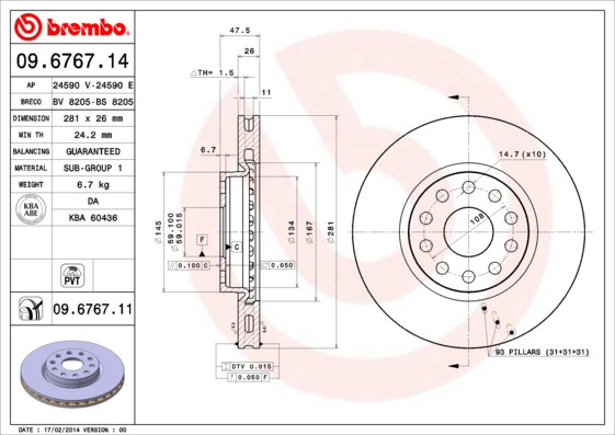 BREMBO Bremsscheibe