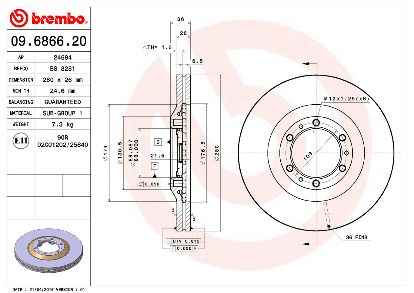 BREMBO Bremsscheibe