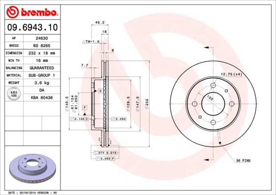 BREMBO Bremsscheibe