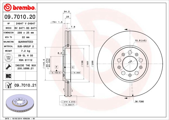 BREMBO Bremsscheibe