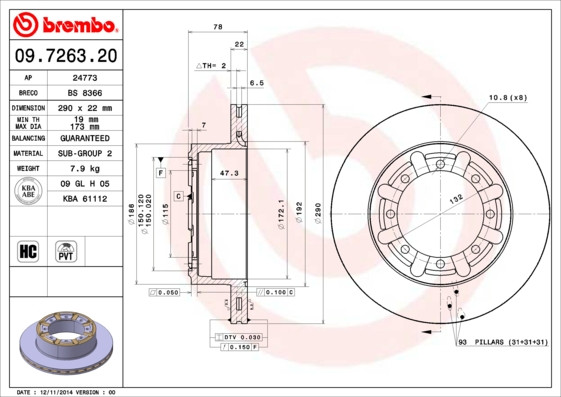 BREMBO Bremsscheibe