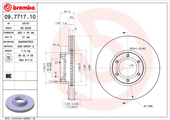 BREMBO Bremsscheibe