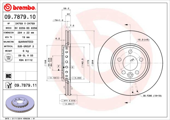 BREMBO Bremsscheibe