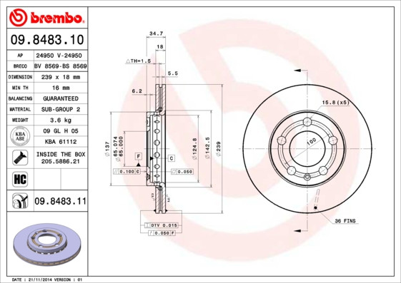 BREMBO Bremsscheibe