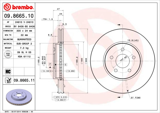 BREMBO Bremsscheibe BREMBO Bremsscheibe