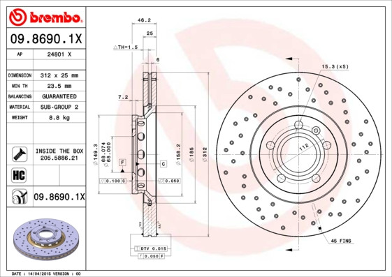 BREMBO Bremsscheibe