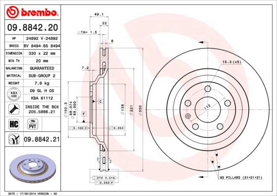 BREMBO Bremsscheibe