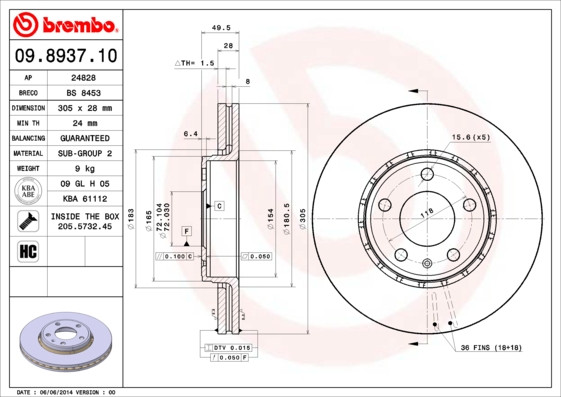 BREMBO Bremsscheibe