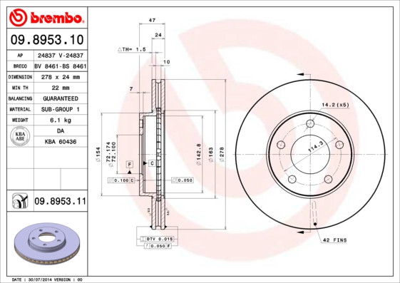 BREMBO Bremsscheibe BREMBO Bremsscheibe