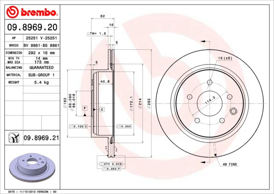 BREMBO Bremsscheibe BREMBO Bremsscheibe